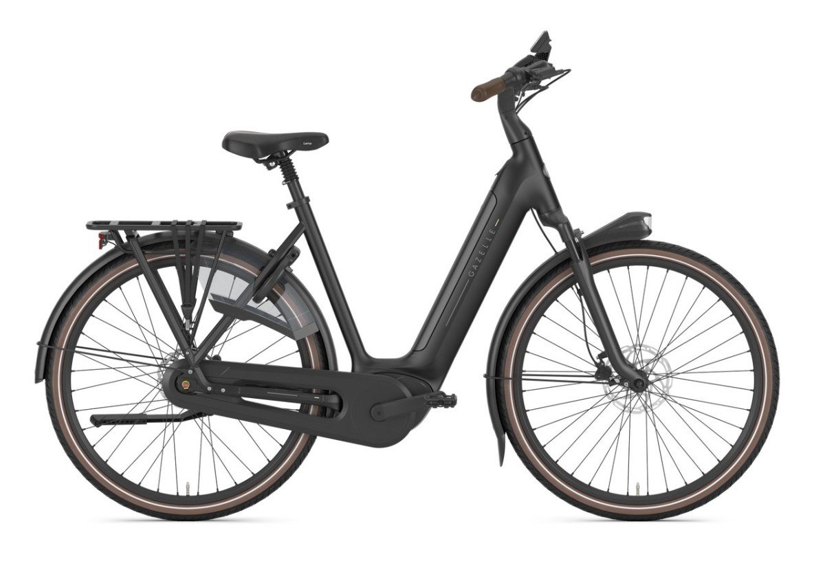 Gazelle Grenoble C8+600wh Black Mat Dames 2025 53 cm